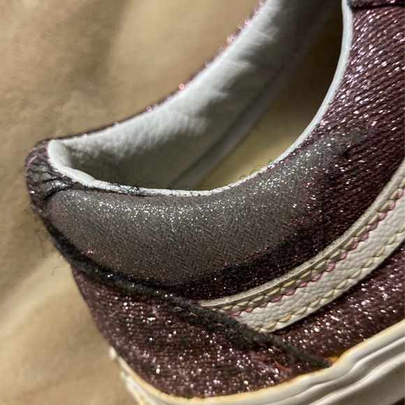 Same Day Shipping Vans Pink Sneakers size 6 with White Side Stripe Thick Laces - Picture 8 of 8